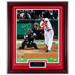 Mike Lowell Signed Red Sox 27x23 Custom Framed Photo Display Inscribed "2007 WS MVP" (MLB Hologram)