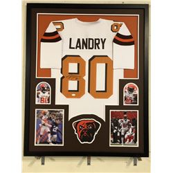 Jarvis Landry Signed 34x42 Custom Framed Jersey (JSA COA)