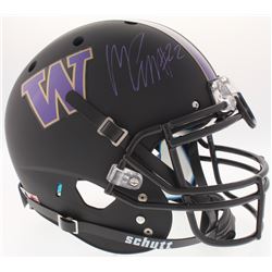 Marcus Peters Signed Washington Huskies Full-Size On-Field Matte Black Helmet (Radtke COA)