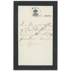 Queen Victoria Signed Hand-Written Letter (JSA LOA)