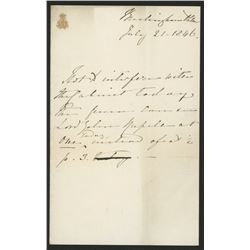 Queen Victoria Signed Hand-Written Letter (JSA LOA)