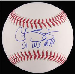 Curt Schilling Signed OML Baseball Inscribed "01 WS MVP" (JSA COA)