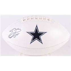 Emmitt Smith Signed Cowboys Logo Football (PSA COA)