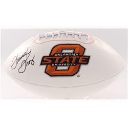Thurman Thomas Signed Oklahoma State Logo Football (JSA COA)