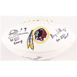 Mark Rypien, Joe Theismann  Doug Williams Signed  Inscribed Redskins Logo Full-Size Football (Radtke