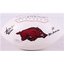 Steve Atwater Signed Arkansas Razorbacks Logo Football Inscribed "2x All American" (Radtke COA)