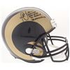Image 1 : Marshall Faulk Signed Rams Full-Size Helmet with (4) Inscriptions (JSA COA)