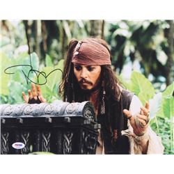 Johnny Depp Signed "Pirates of the Caribbean: Dead Man's Chest" 11x14 Photo (PSA COA)