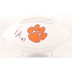 Vic Beasley Signed Clemson Tigers Logo Football (Radtke COA)