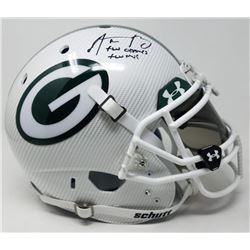 Aaron Rodgers Signed Packers LE Custom Hydro Dipped White Full-Size Authentic On-Field Helmet Inscri