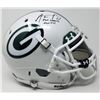 Image 1 : Aaron Rodgers Signed Packers LE Custom Hydro Dipped White Full-Size Authentic On-Field Helmet Inscri