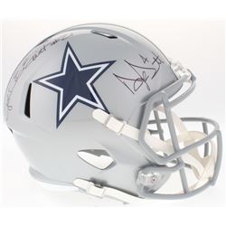 Dak Prescott  Ezekiel Elliot Signed Cowboys Full-Size Speed Helmet (JSA COA  Prescott Hologram)