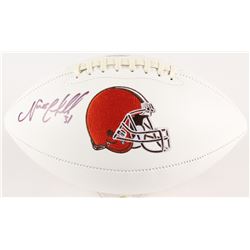 Nick Chubb Signed Browns Logo Football (Radtke COA)