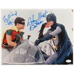Adam West  Burt Ward Signed "Batman" 11x14 Photo Inscribed "Batman"  "Robin" (JSA COA)