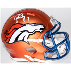 John Elway Signed Broncos Mini Blaze Speed Helmet (Radtke COA)