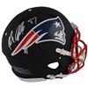 Image 1 : Rob Gronkowski Signed Patriots Custom Matte Black Full-Size Authentic On-Field Speed Helmet (Steiner