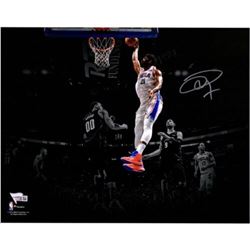 Joel Embiid Signed 76ers "Dunking" 11x14 Photo (Fanatics Hologram)