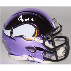 Chris Doleman Signed Minnesota Vikings Chrome Speed Mini-Helmet Inscribed "HOF 12" (Radtke COA)