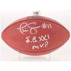 Phil Simms Signed Official Super Bowl XXI Game Ball Inscribed "S.B. XXI M.V.P." (Radtke COA)