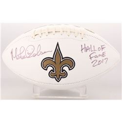 Morten Andersen Signed New Orleans Saints Logo Football Inscribed "Hall of Fame 2017" (Radtke COA)