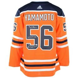Kailer Yamamoto Signed Edmonton Oilers Limited Edition Jersey with Multiple Inscriptions (Fanatics H