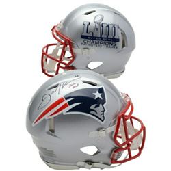 Julian Edelman Signed New England Patriots Super Bowl LIII Full-Size Authentic On-Field Speed Helmet