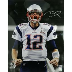 Tom Brady Signed New England Patriots 16x20 Metallic Photo (TriStar Hologram)