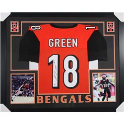 A. J. Green Signed 35x43 Custom Framed Jersey (Beckett COA)
