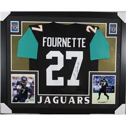 Leonard Fournette Signed 35x43 Custom Framed Jersey (JSA COA)
