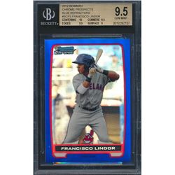 2012 Bowman Chrome Prospects Blue Refractors #BCP3 Francisco Lindor (BGS 9.5)