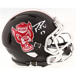 Philip Rivers Signed NC State Wolfpack Custom Matte Black Speed Mini Helmet (Radtke COA)