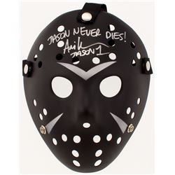 Ari Lehman Signed "Friday the 13th" Jason Voorhees Mask Inscribed "Jason Never Dies!"  "Jason 1" (PA