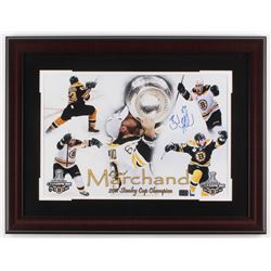 Brad Marchand Signed Bruins 19x25 Custom Framed Photo Display (Marchand Hologram)