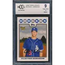 2008 Topps Update #UH240 Clayton Kershaw RC (BCCG 9)