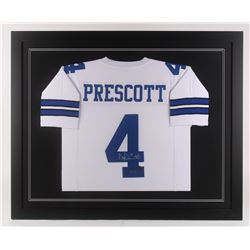 Dak Prescott Signed 35.5x43.5 Custom Framed Jersey (Radtke COA  Prescott Hologram)