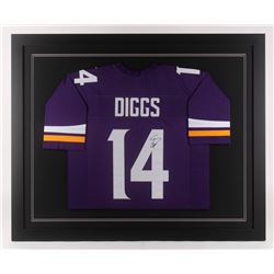 Stefon Diggs Signed 35.5x43.5 Custom Framed Jersey (JSA COA)