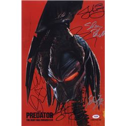 The Predator 12x18 Photo Signed by (8) With Shane Black, Olivia Munn, Thomas Jane, Sterling K. Brown