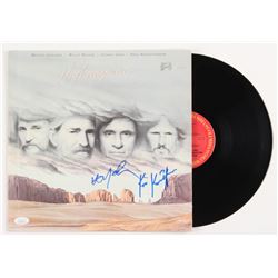 Willie Nelson  Kris Kristofferson Signed "Highwayman" Vinyl Record Album (JSA COA)