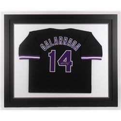 Andres Galarraga Signed 35x43 Custom Framed Jersey (Radtke COA)