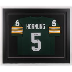 Paul Hornung Signed 35.5x43.5 Custom Framed Jersey Inscribed "HOF 86" (Radtke COA)