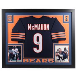 Jim McMahon Signed 35x43 Custom Framed Jersey (JSA COA)