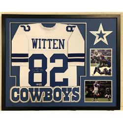 Jason Witten Signed 34x42 Custom Framed Jersey (Beckett COA  Witten Hologram)