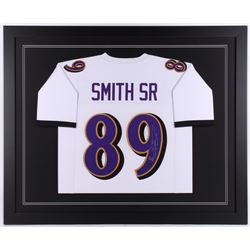 Steve Smith Sr. Signed 35.5x43.5 Custom Framed Jersey (Radtke COA)