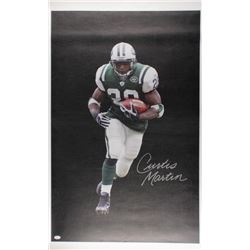 Curtis Martin Signed New York Jets 24x39 Photo on Canvas (JSA COA)