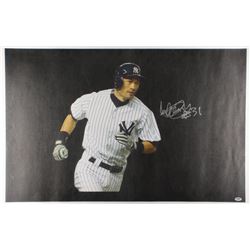 Ichiro Suzuki Signed New York Yankees 24x37.5 Photo on Canvas (PSA COA)