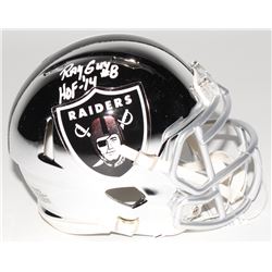 Ray Guy Signed Oakland Raiders Chrome Speed Mini Helmet Inscribed "HOF -14" (Radtke COA)
