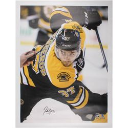 Patrice Bergeron Signed Boston Bruins 34x44 Canvas (Bergeron COA)