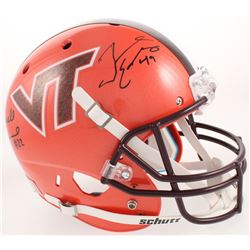 Terrell Edmunds  Tremaine Edmunds Signed Virginia Tech Hokies Full-Size Helmet (Radtke COA)