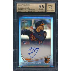 2013 Topps Chrome Rookie Autographs Blue Refractors #12 Manny Machado (BGS 9.5)