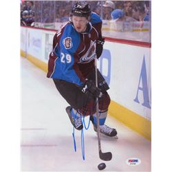 Nathan MacKinnon Signed Colorado Avalanche 8.5x11 Photo (PSA COA)